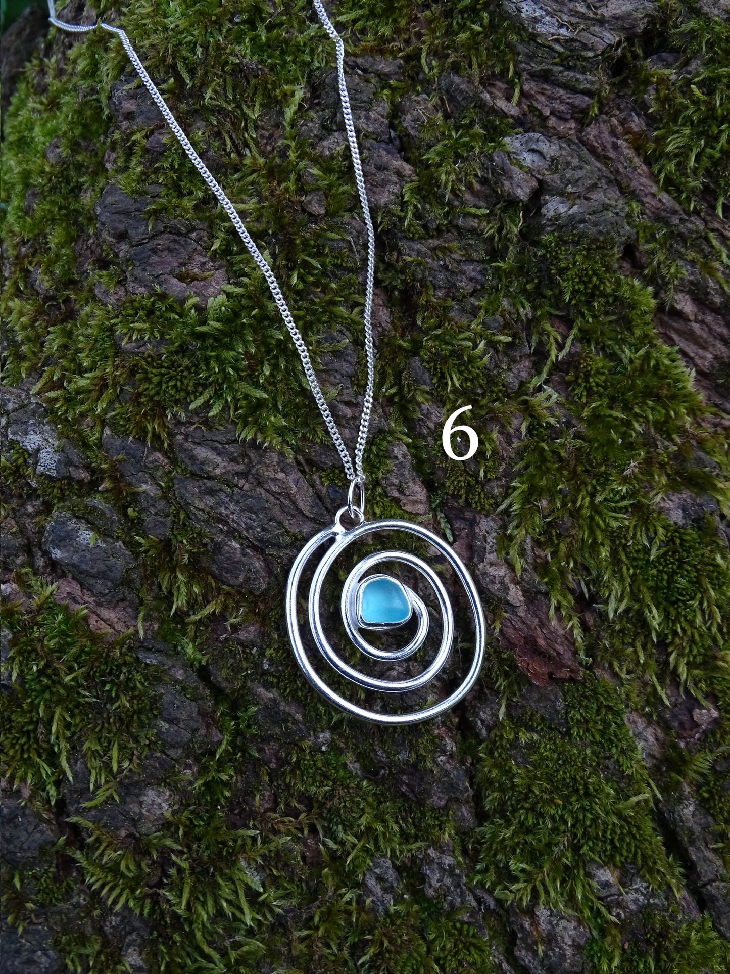 nebula pendant • seaglass