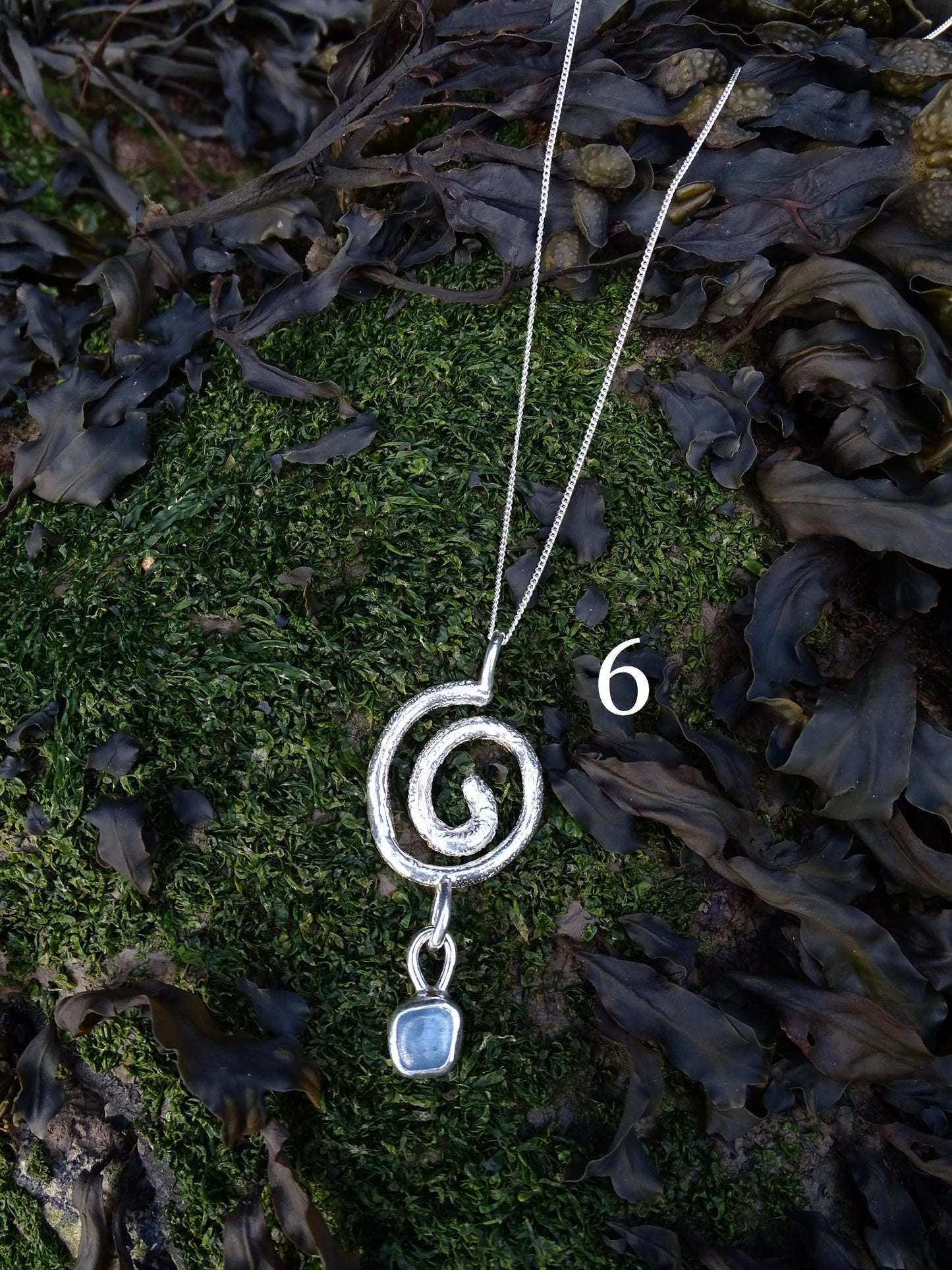 blue seaglass necklaces