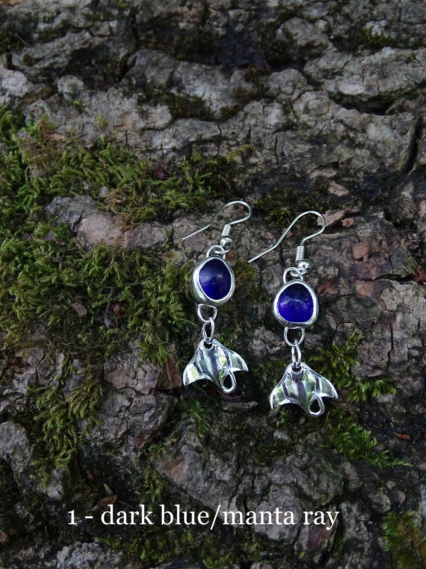 charm earrings • seaglass
