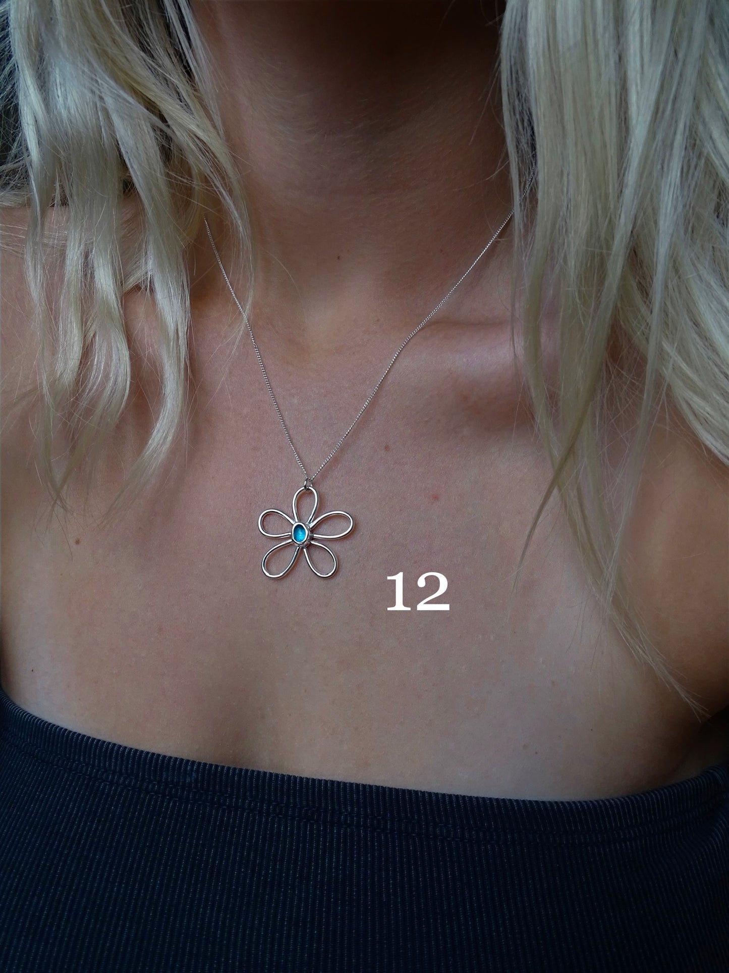 blue seaglass necklaces
