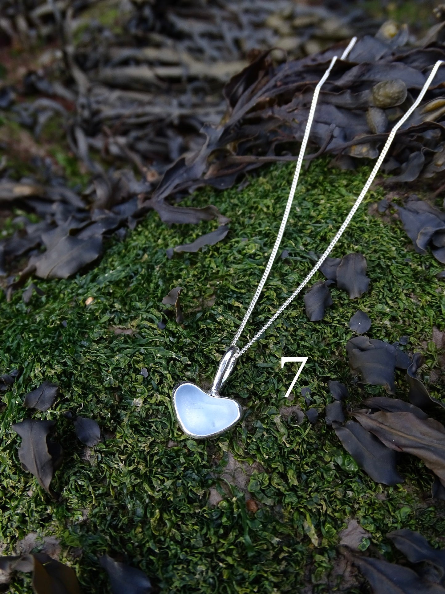 blue seaglass necklaces