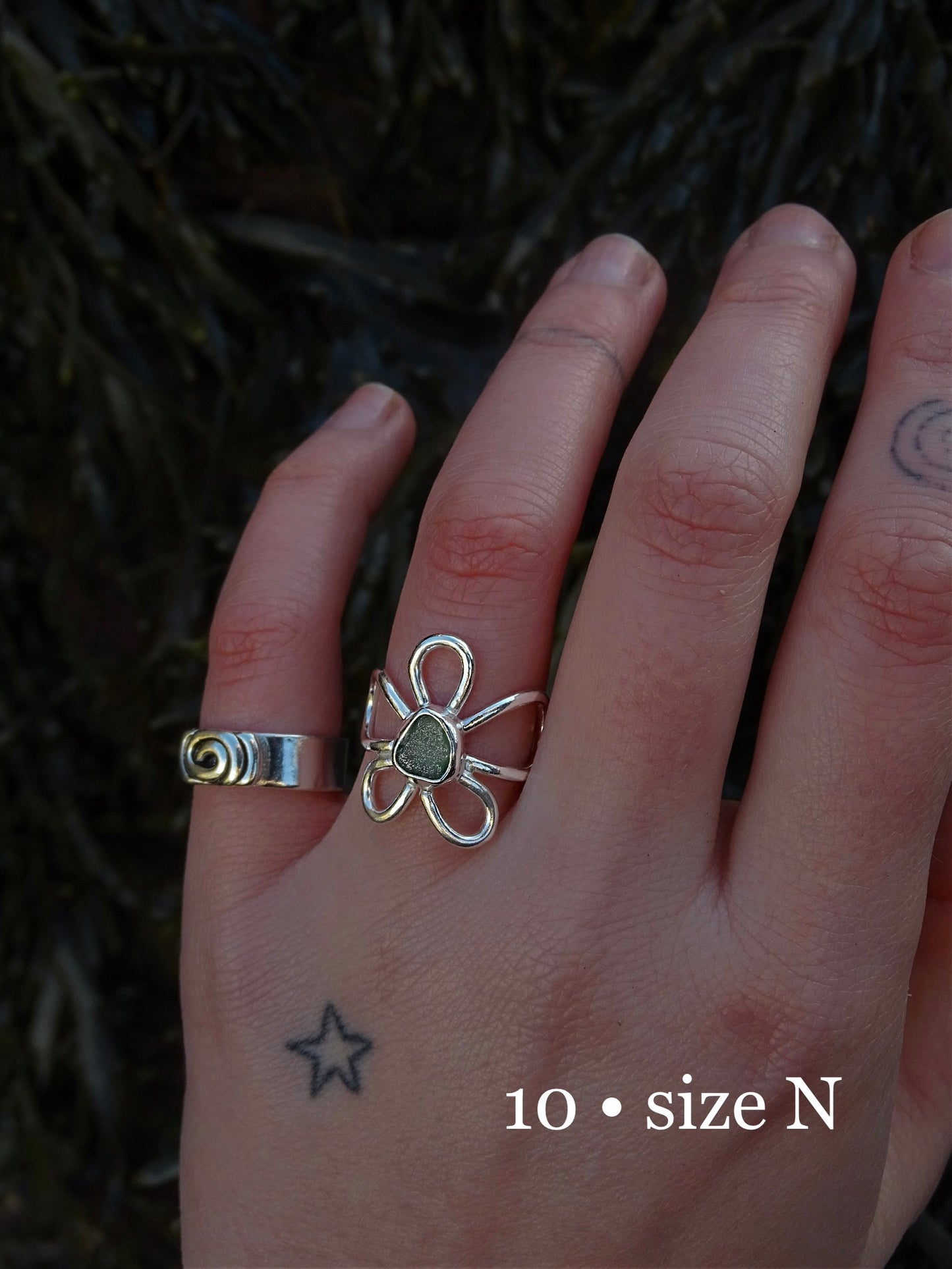 fleur rings • seaglass
