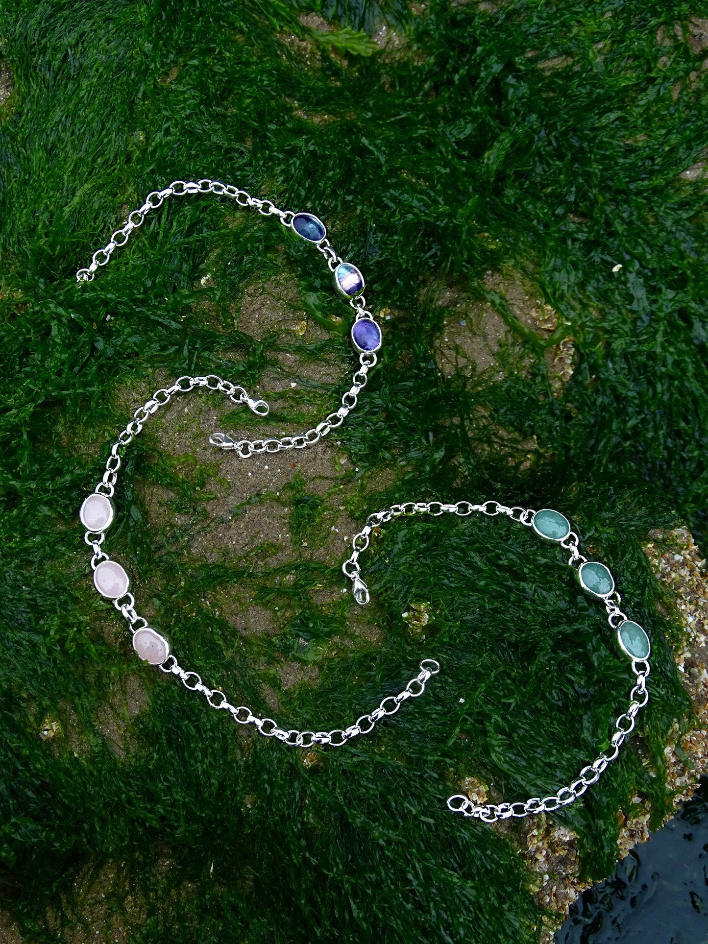 triple stone bracelets