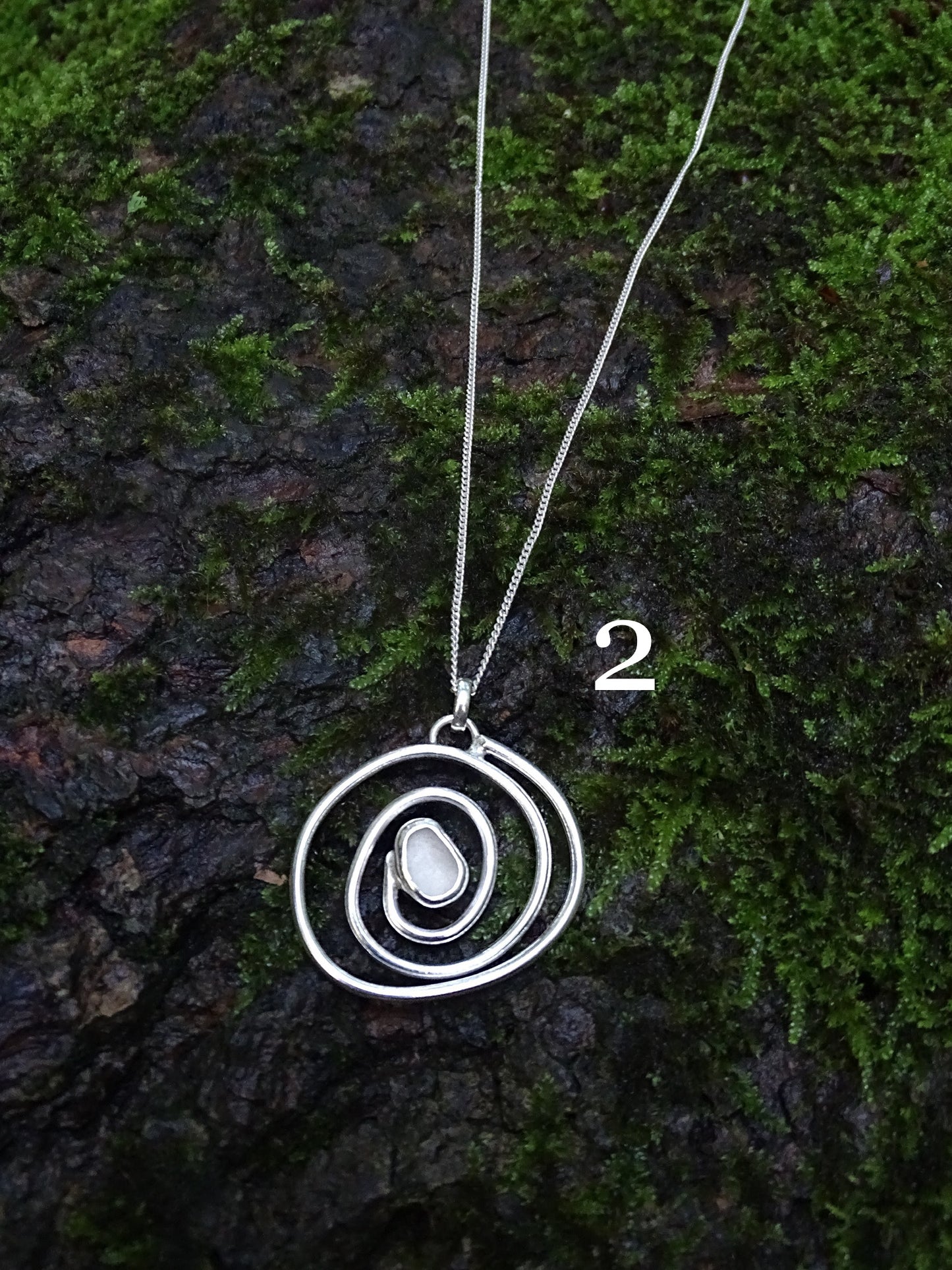 nebula pendant • seaglass