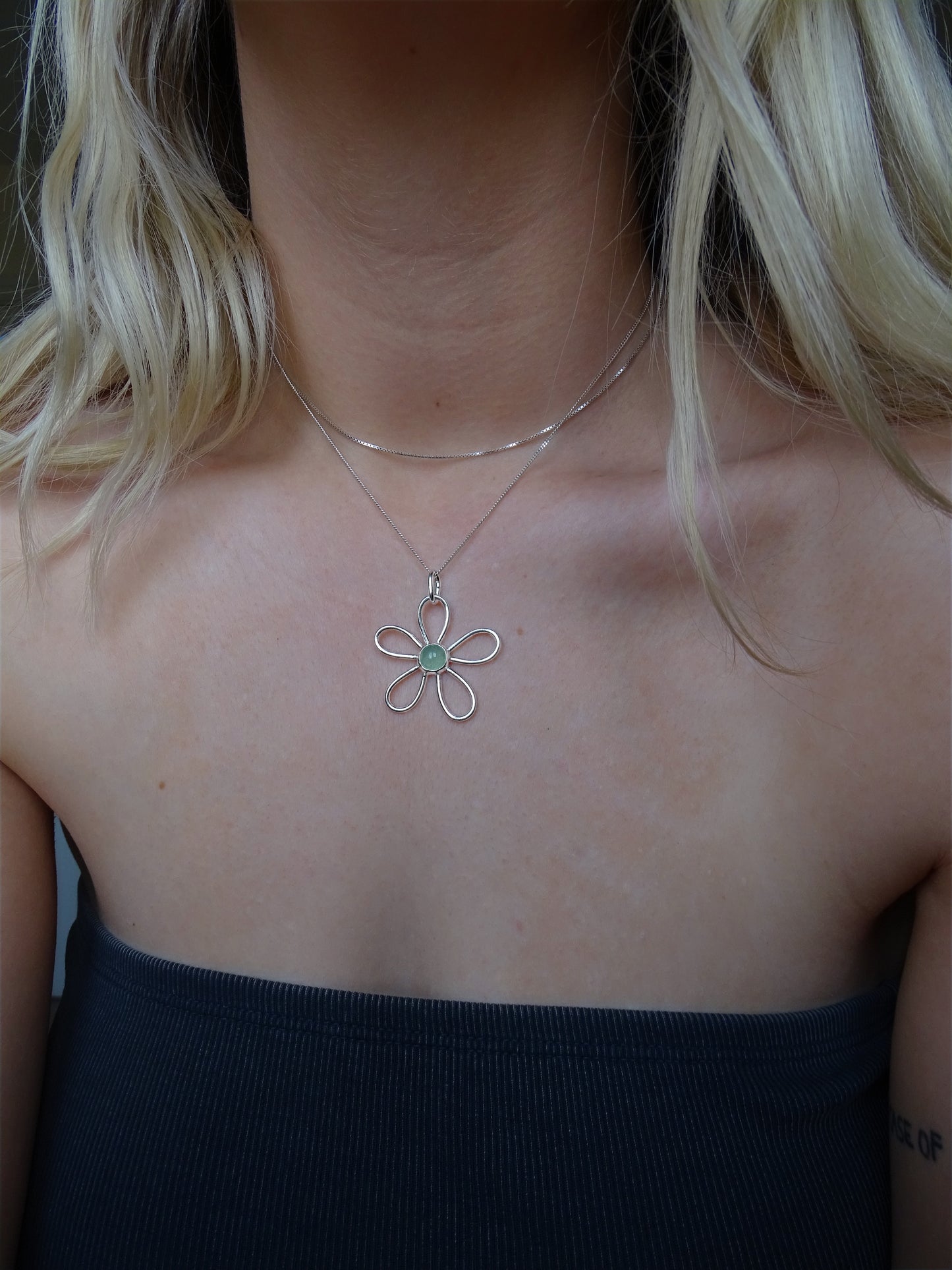 gemstone fleur pendants • mto