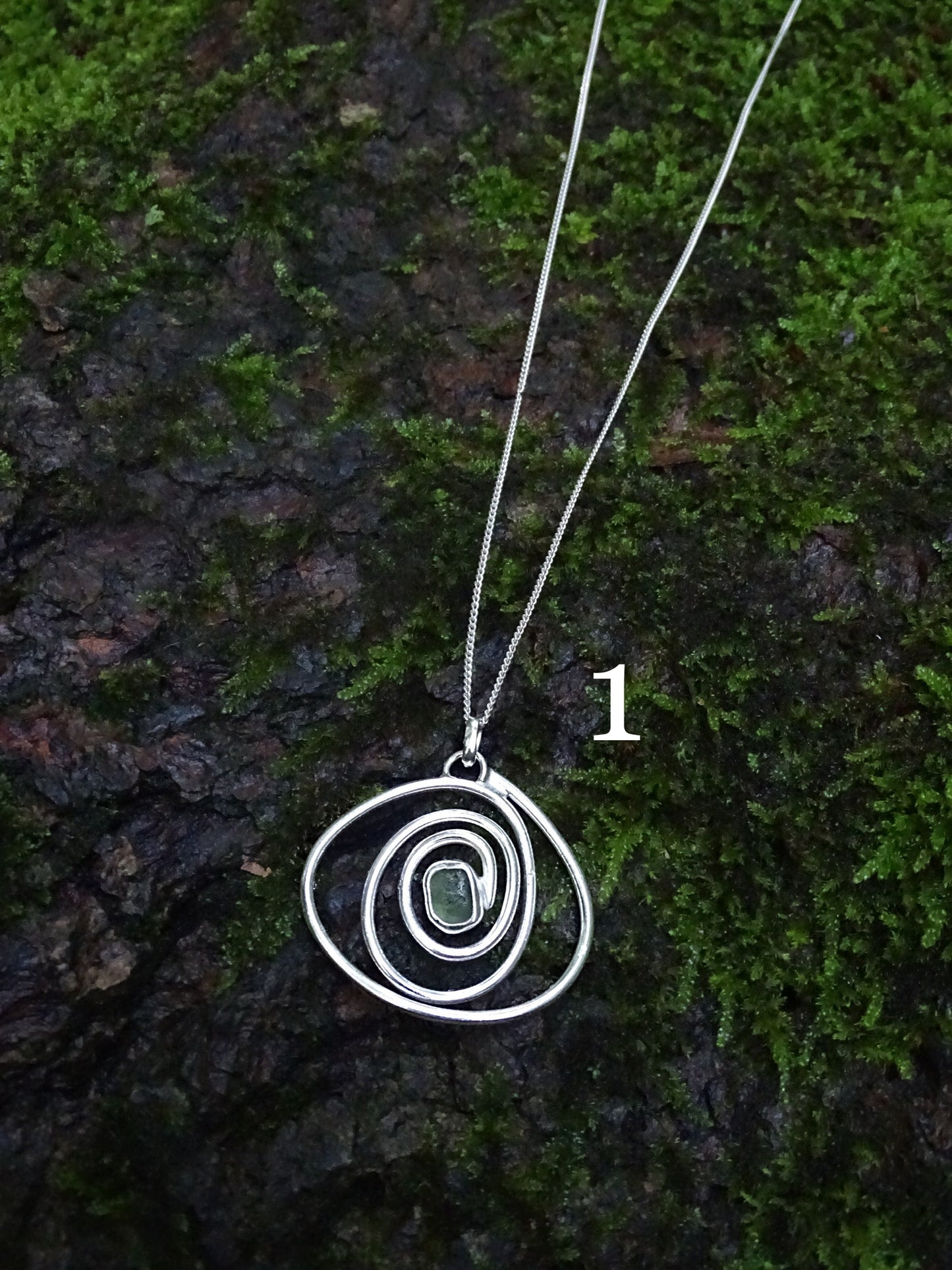 nebula pendant • seaglass