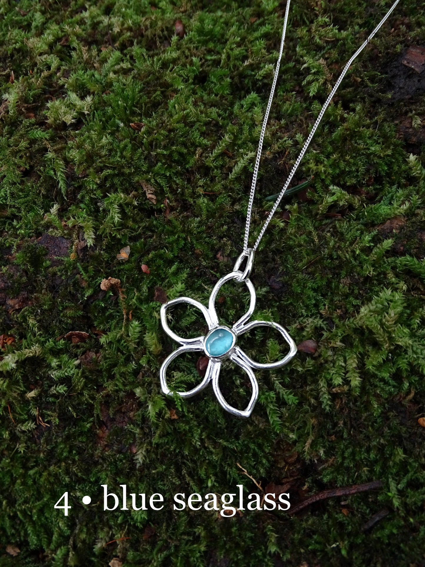 seaglass fleur pendants