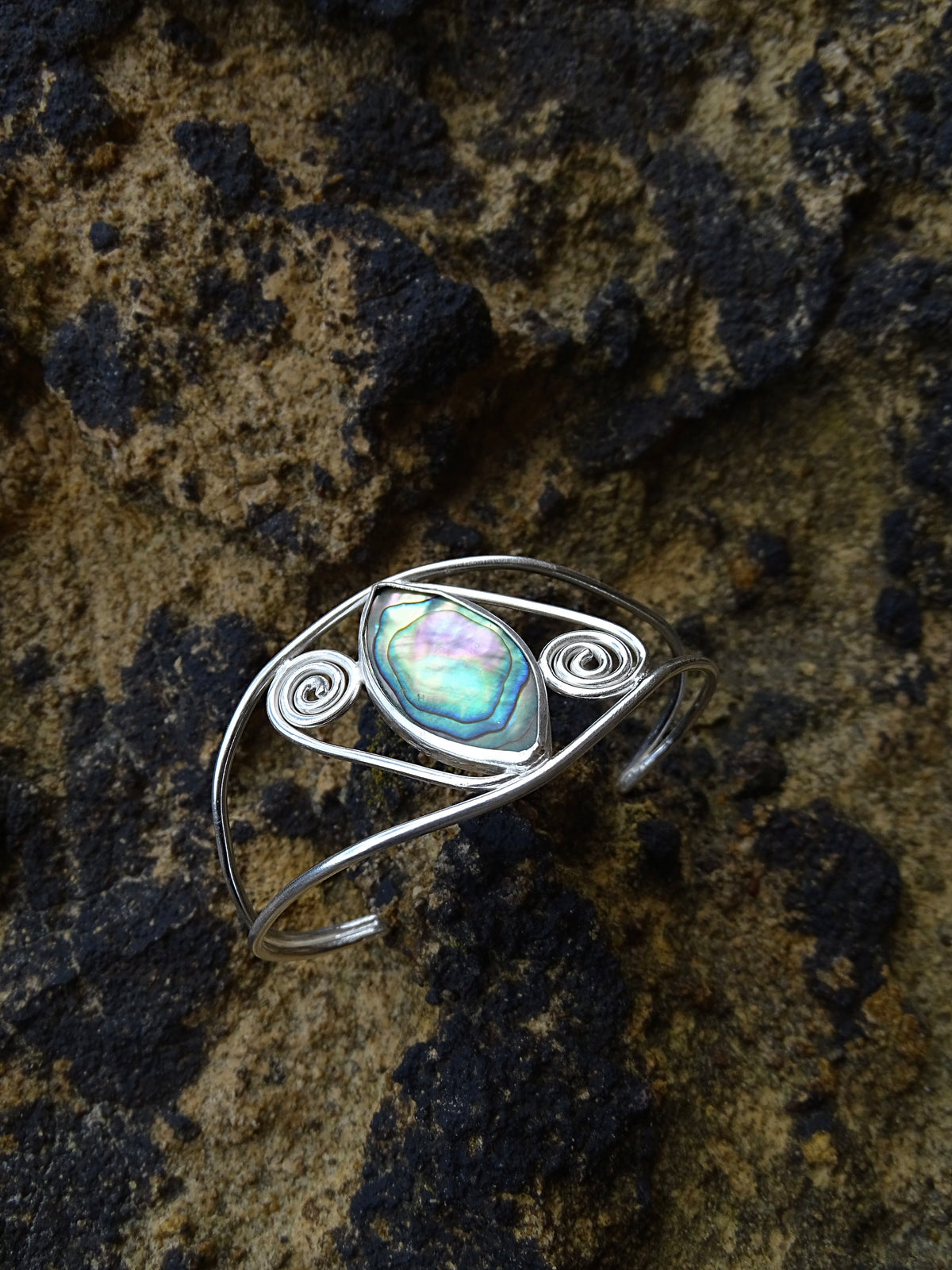 abalone swirl cuff