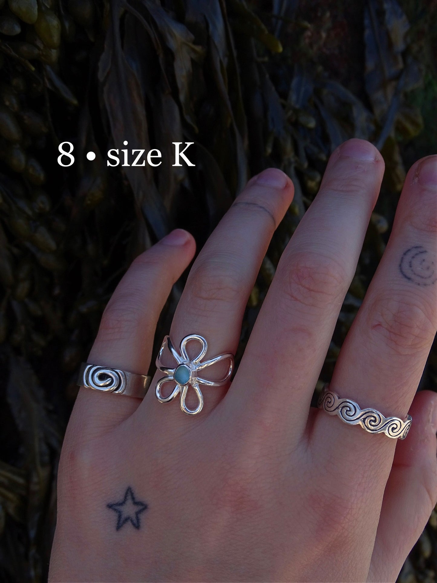 fleur rings • seaglass