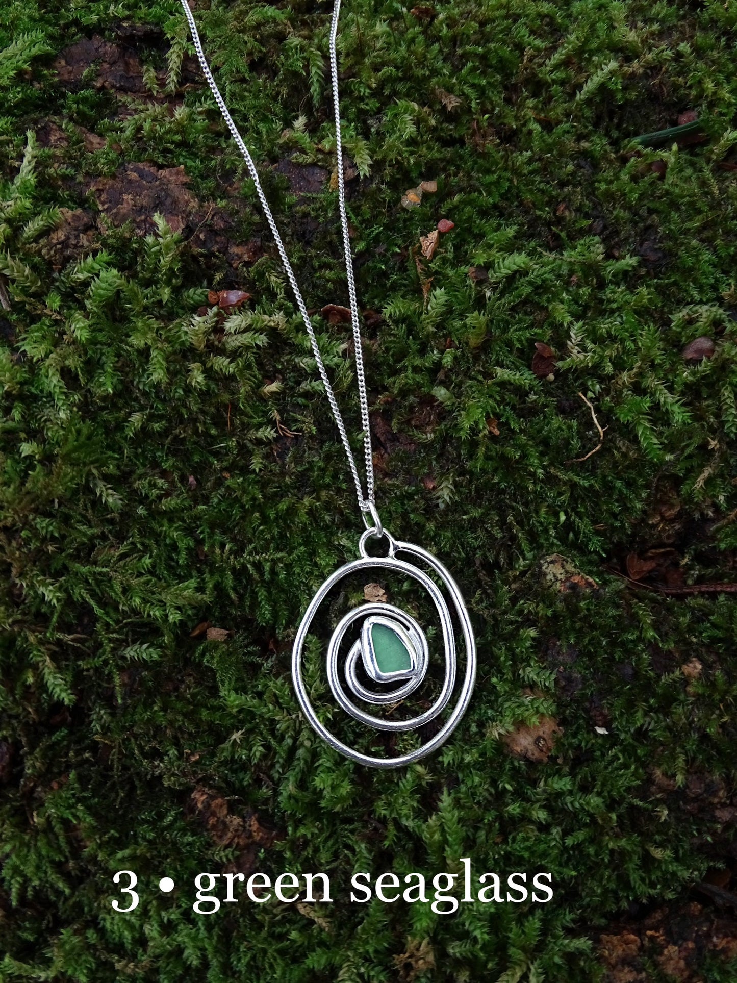 nebula pendant • seaglass