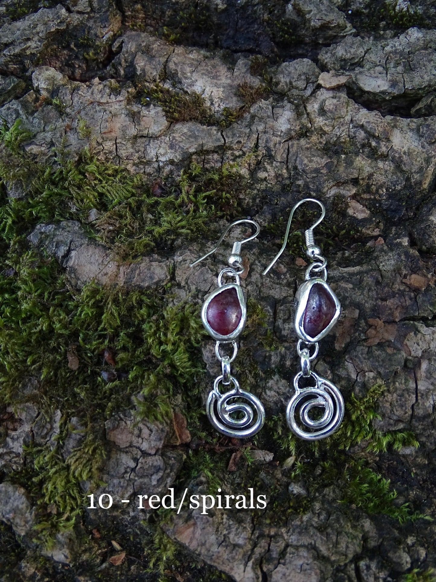 charm earrings • seaglass