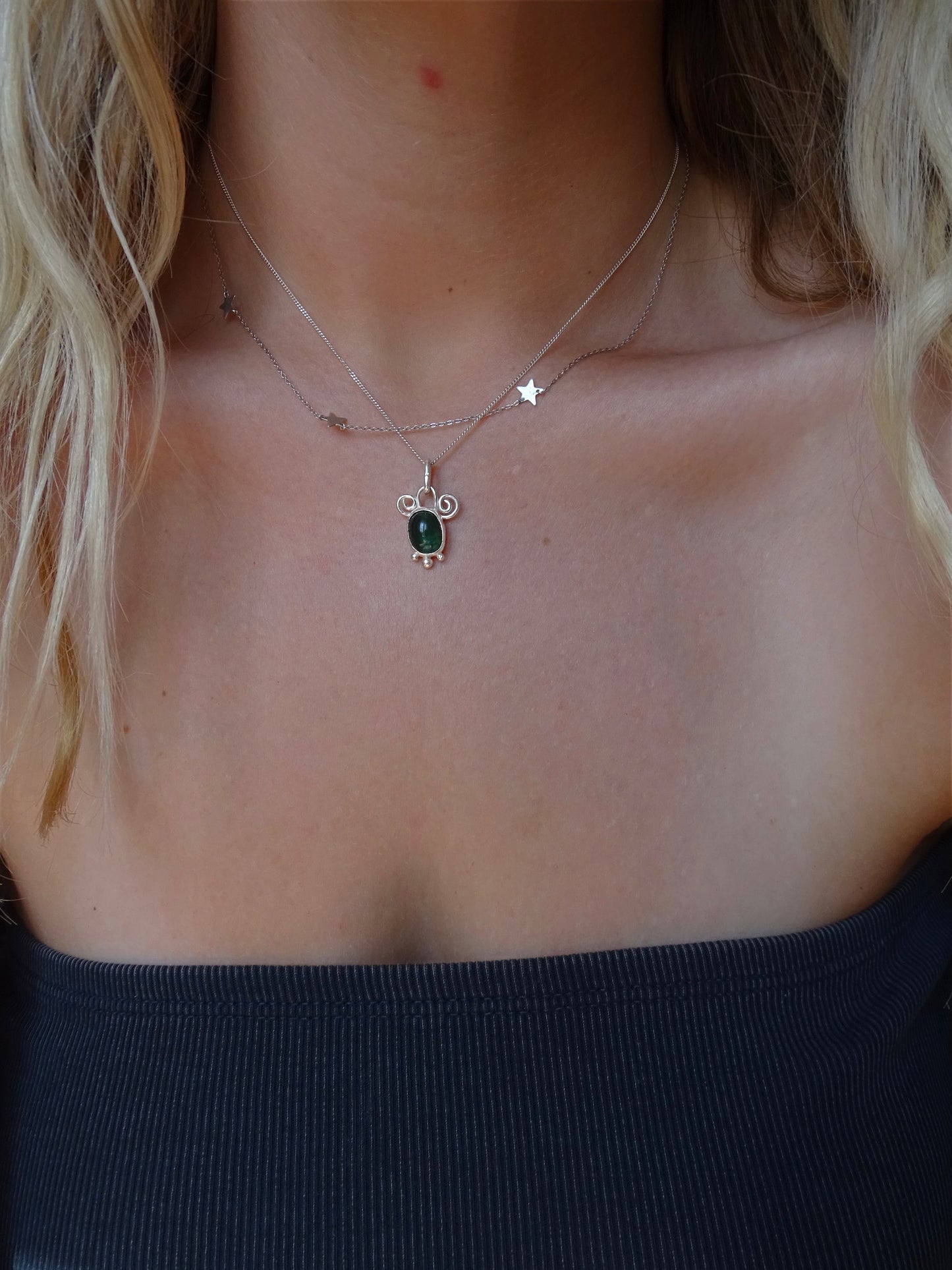 green tourmaline pendant