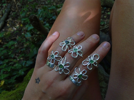 fleur rings • seaglass