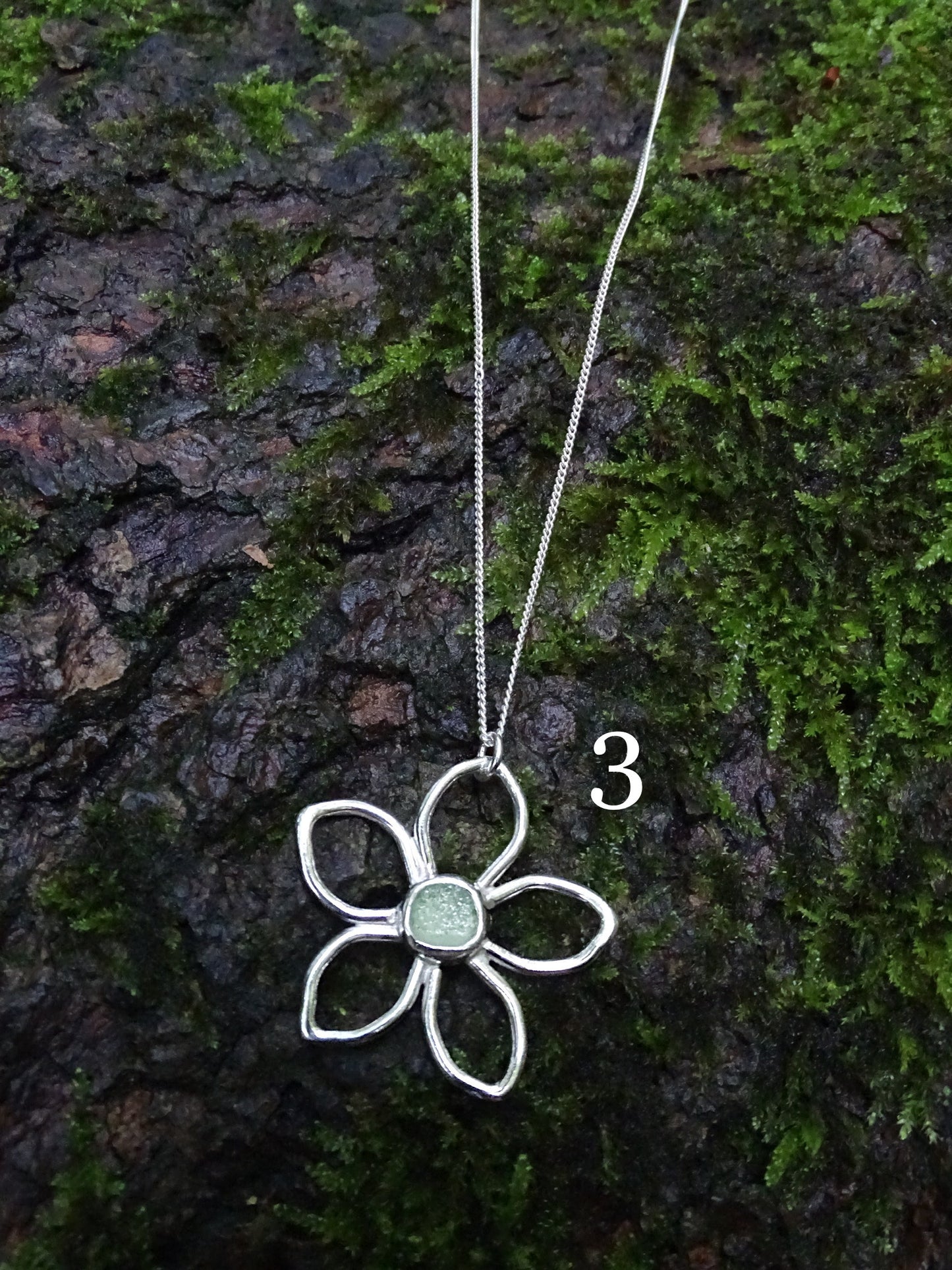 seaglass fleur pendants