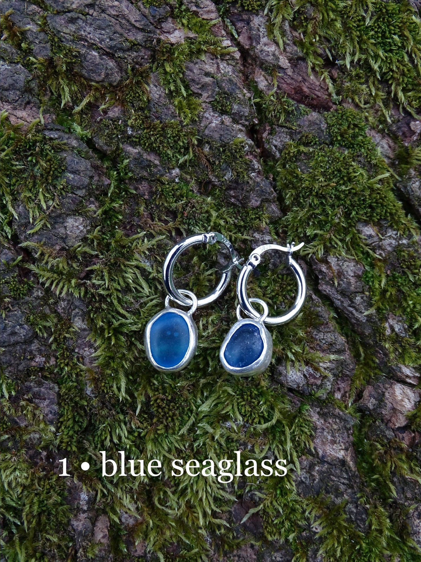 seaglass hoop earrings