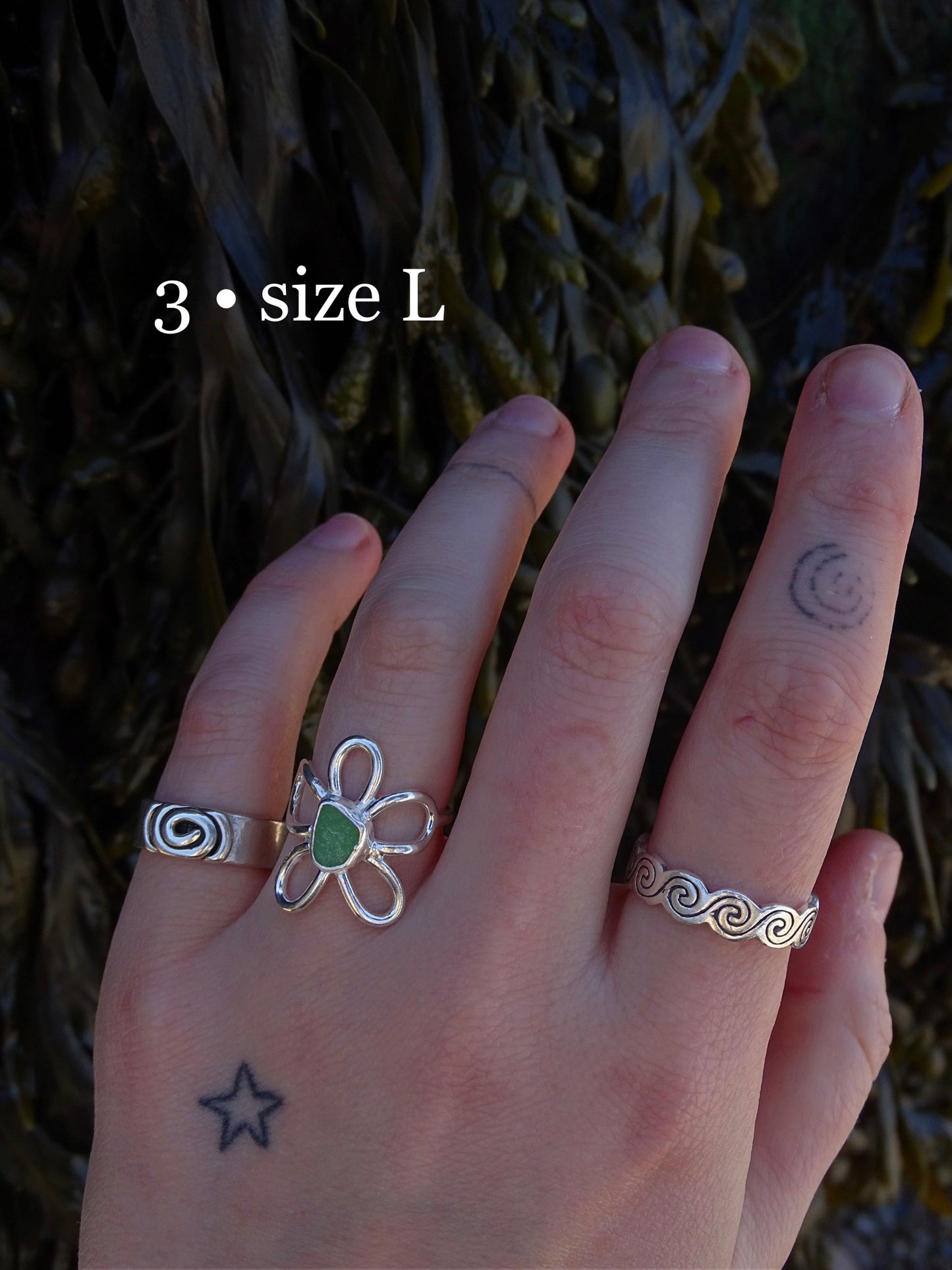 fleur rings • seaglass