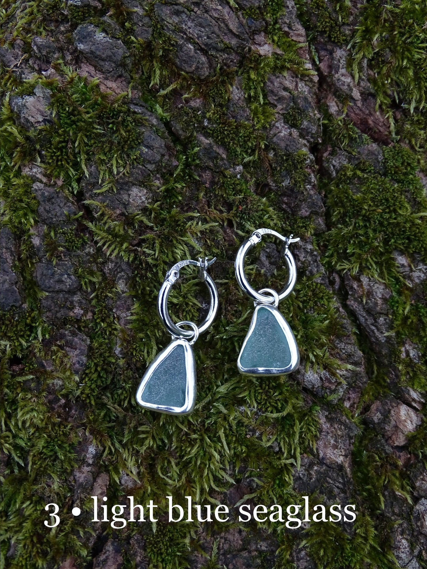 seaglass hoop earrings