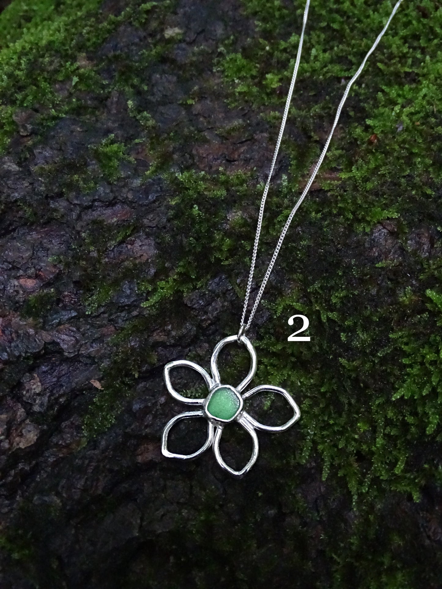 seaglass fleur pendants