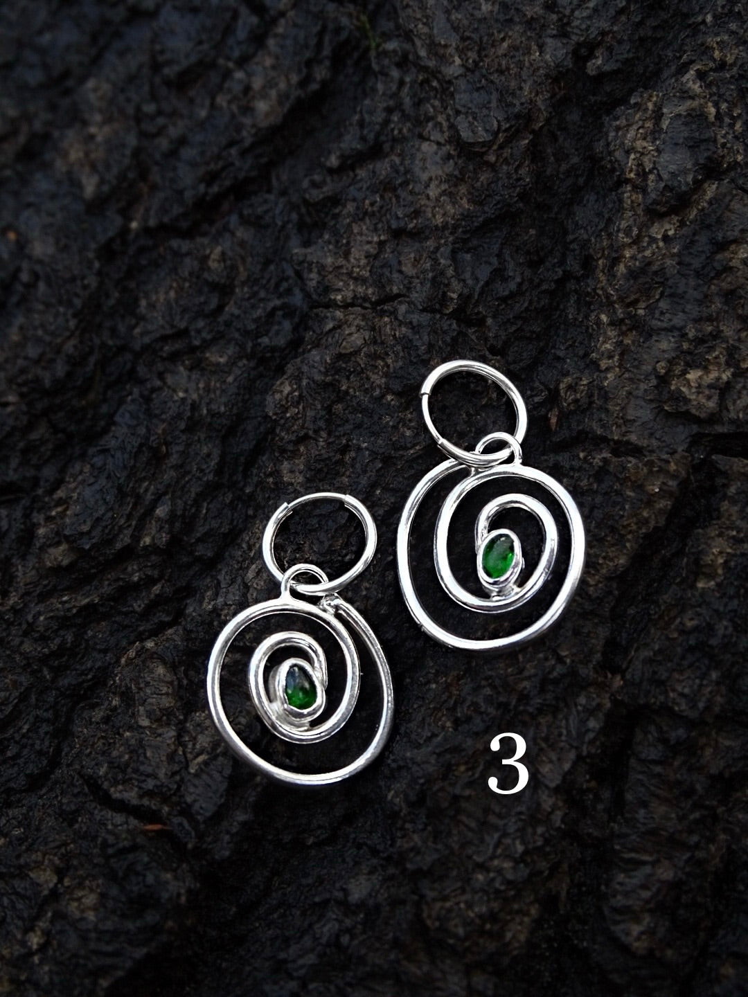 nebula earrings • seaglass