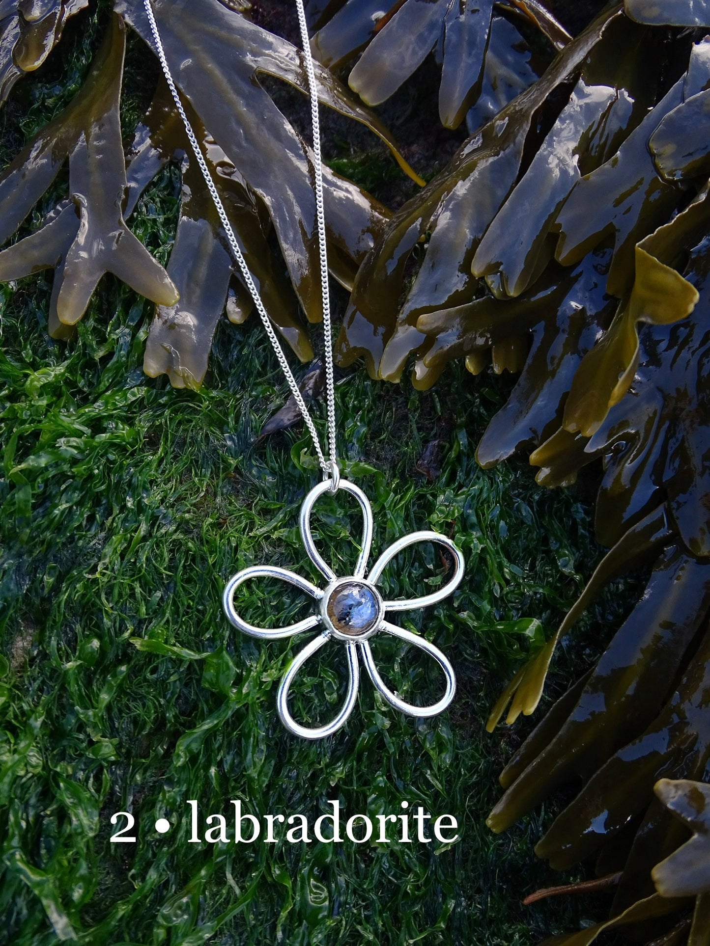 gemstone fleur pendants • one-offs