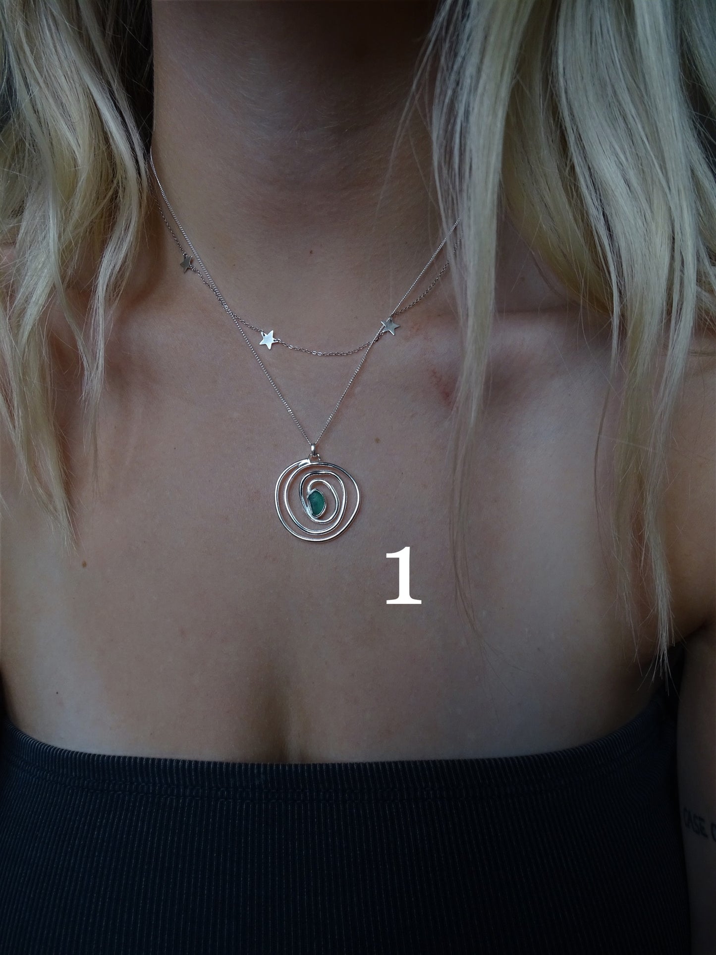 blue seaglass necklaces