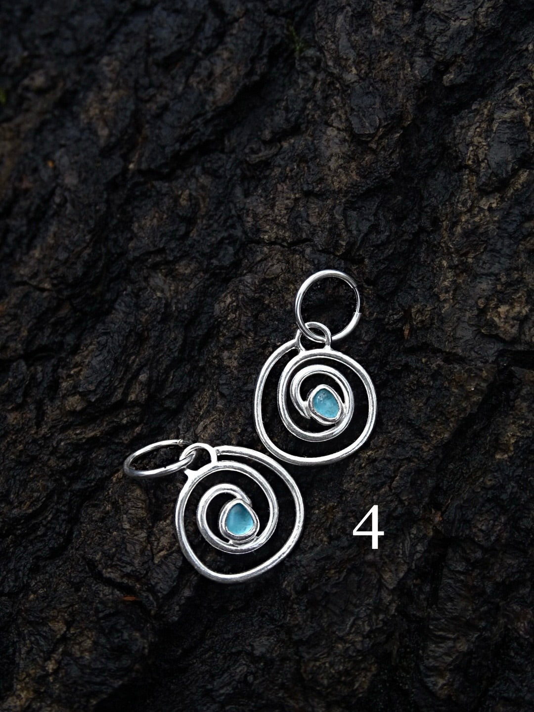 nebula earrings • seaglass