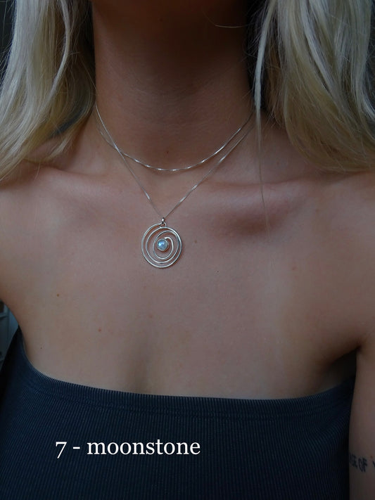 nebula pendant • gemstones