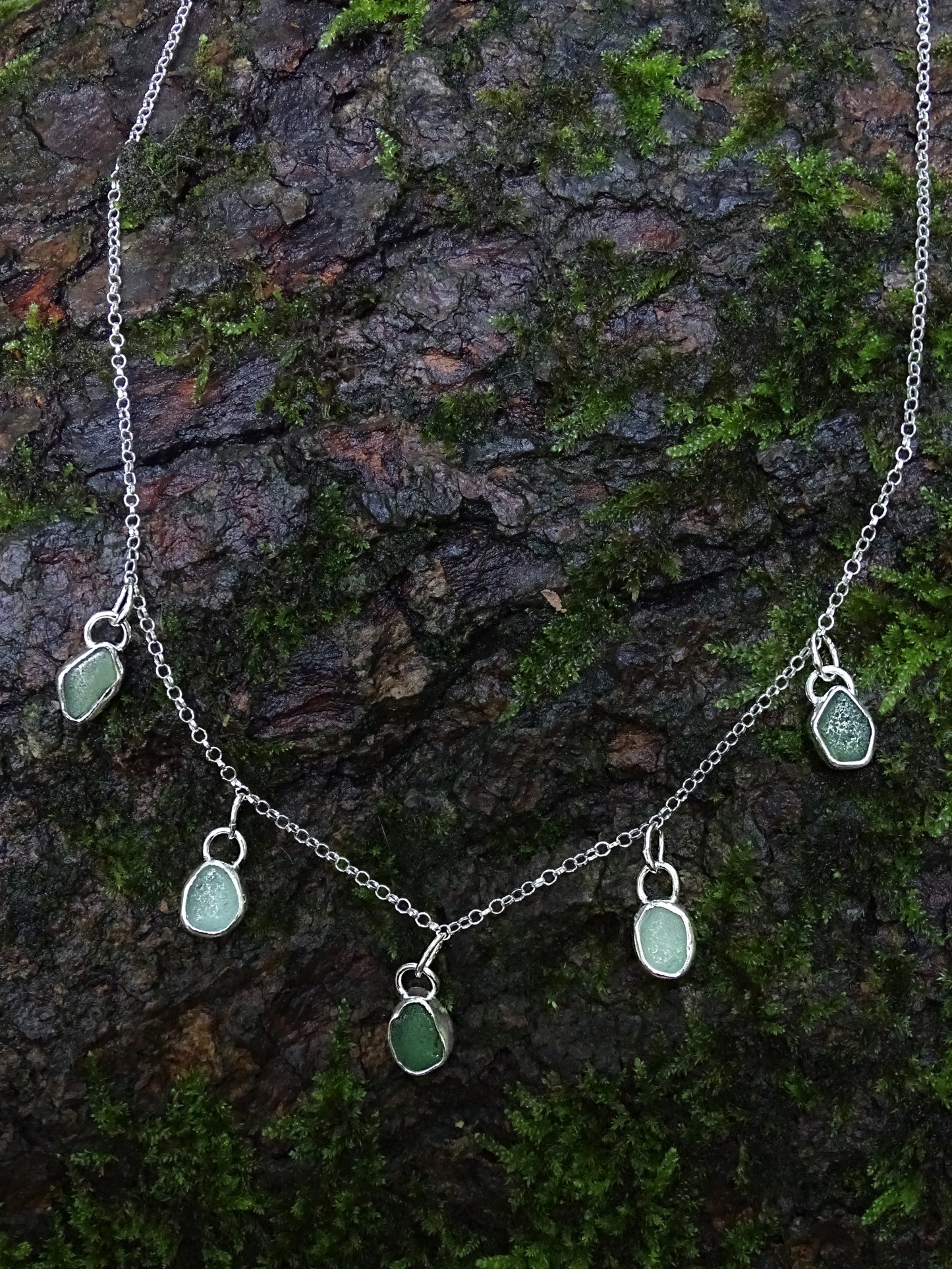 seaglass charm necklace