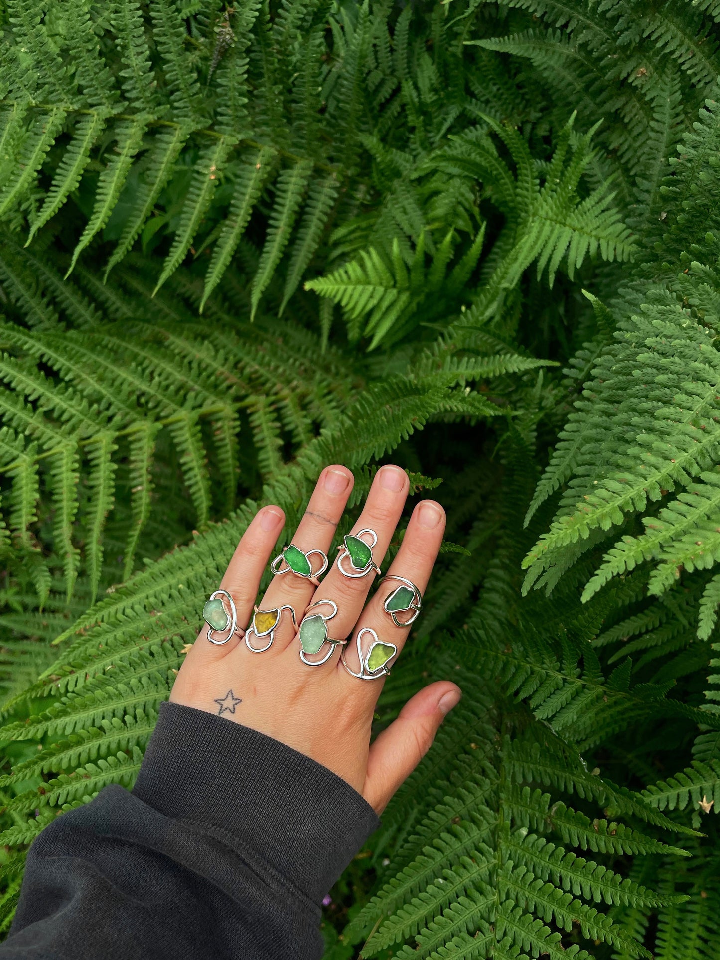 Seaglass Rings