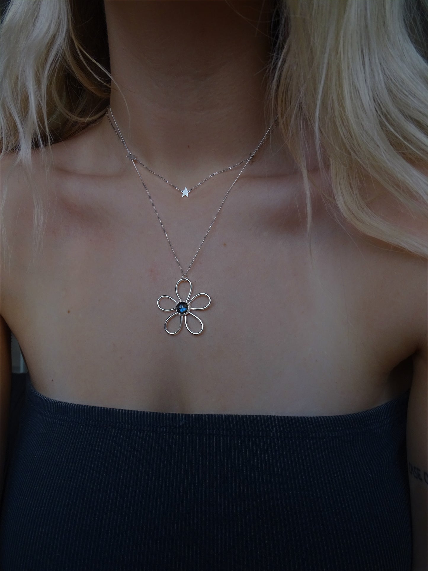 gemstone fleur pendants • one-offs