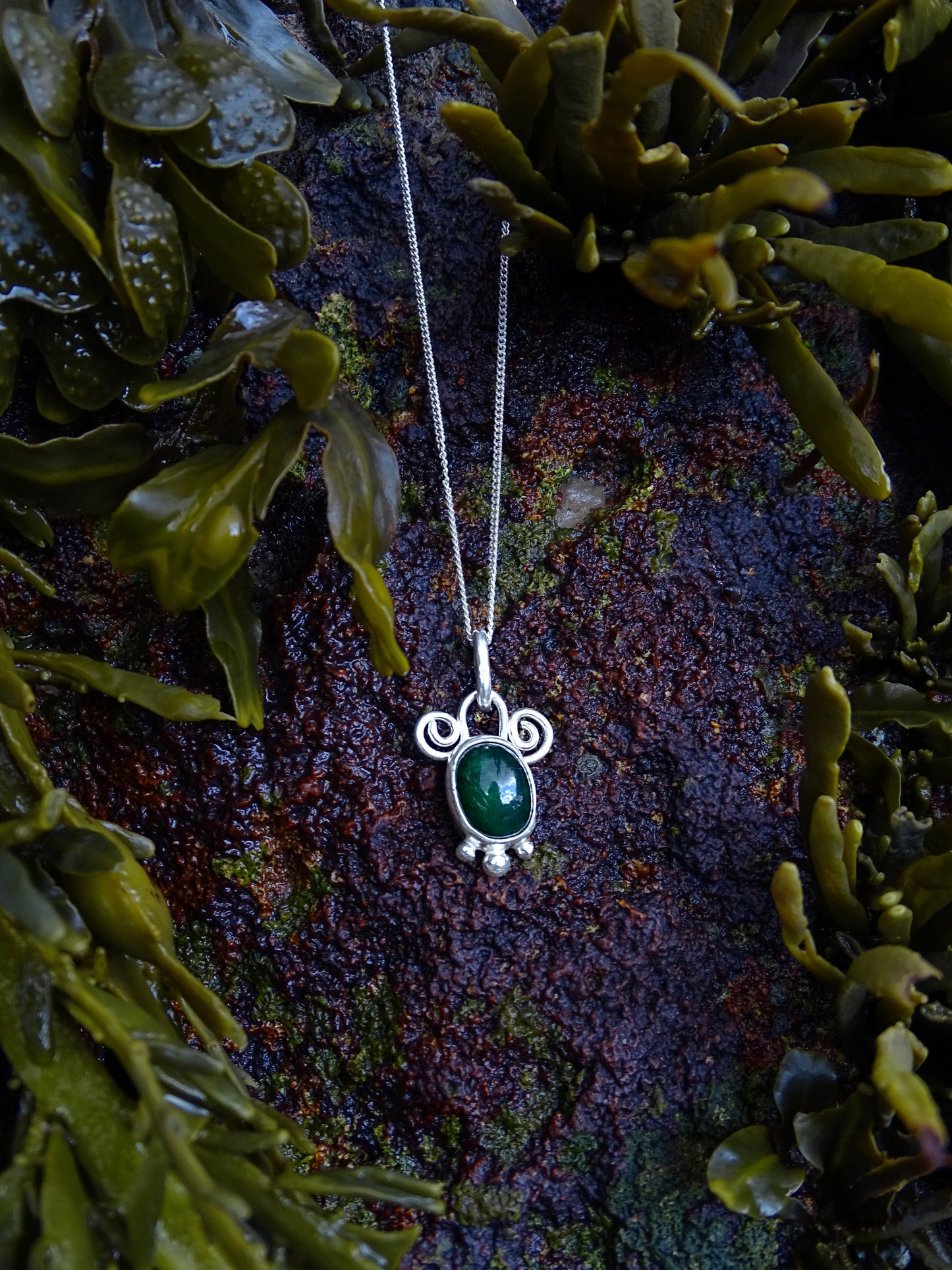 green tourmaline pendant