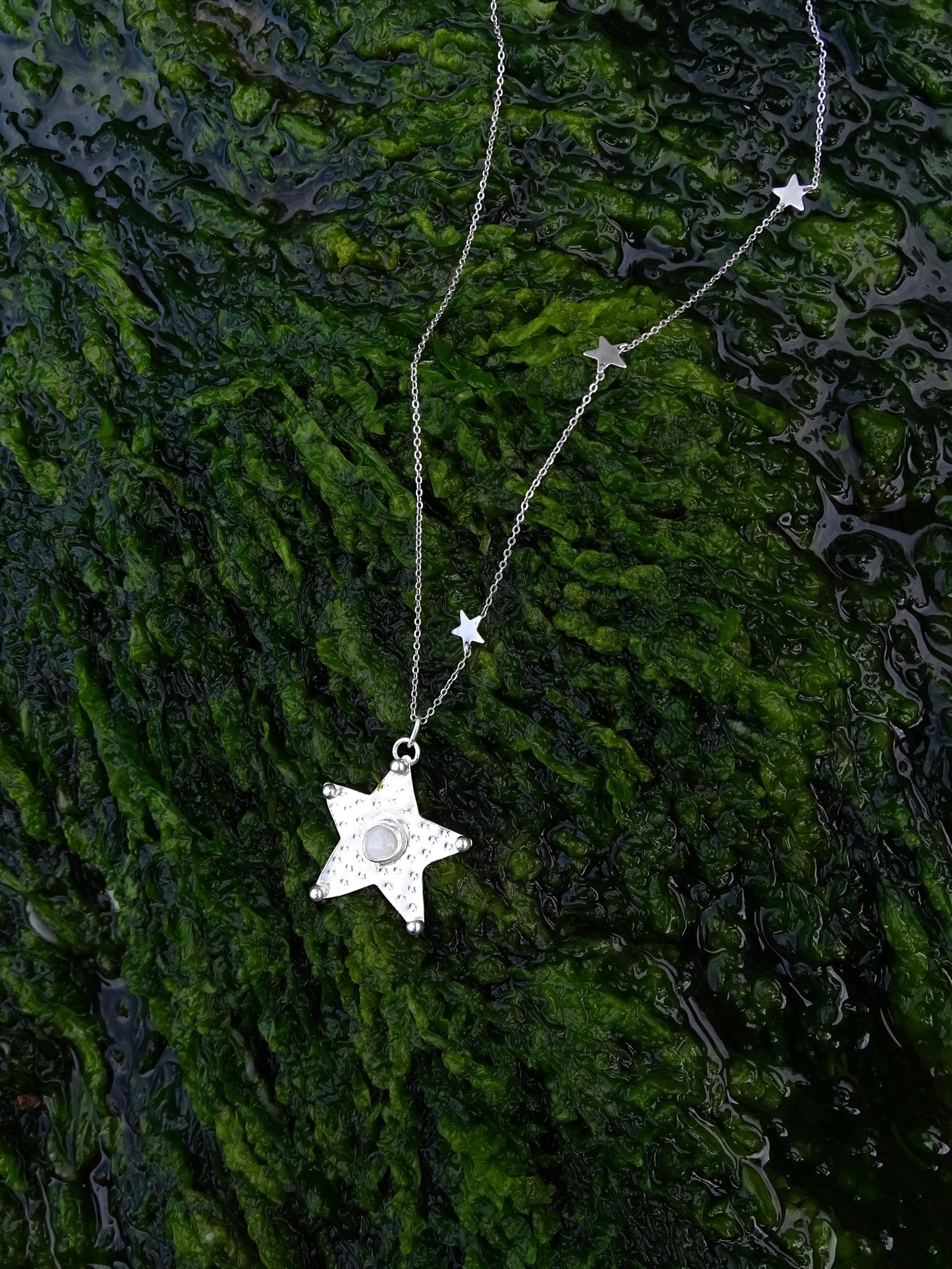 dancing star pendant • mother of pearl