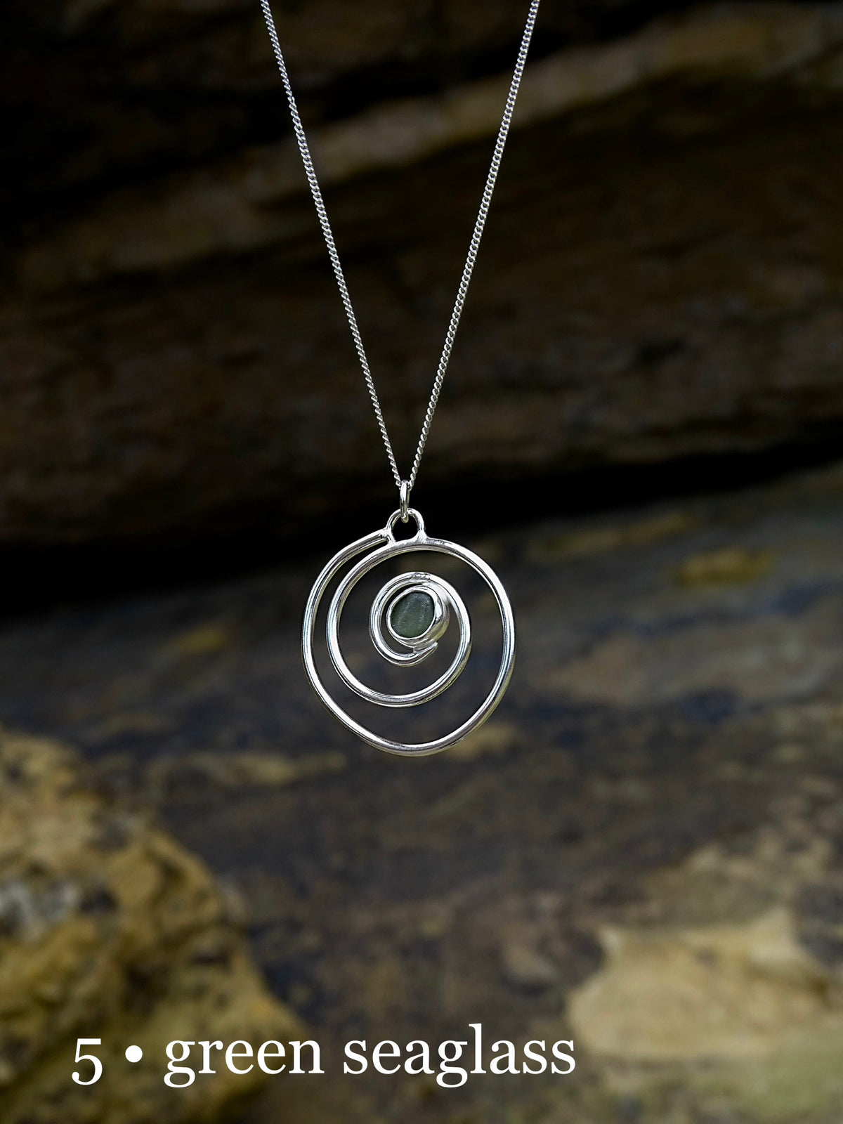 nebula pendant • seaglass