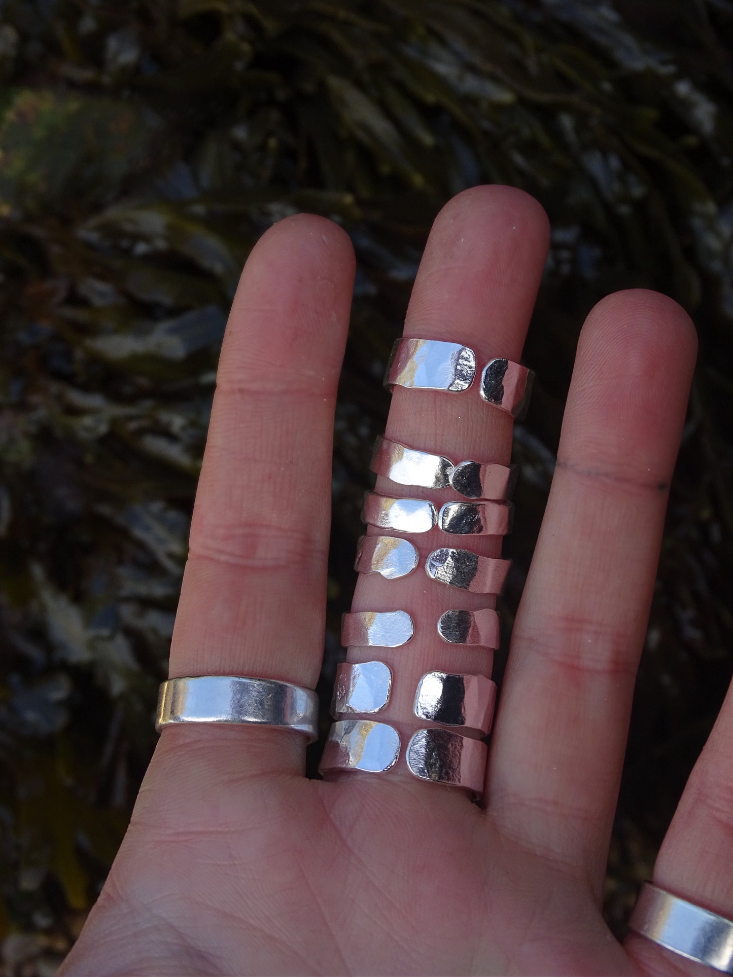 adjustable seaglass rings