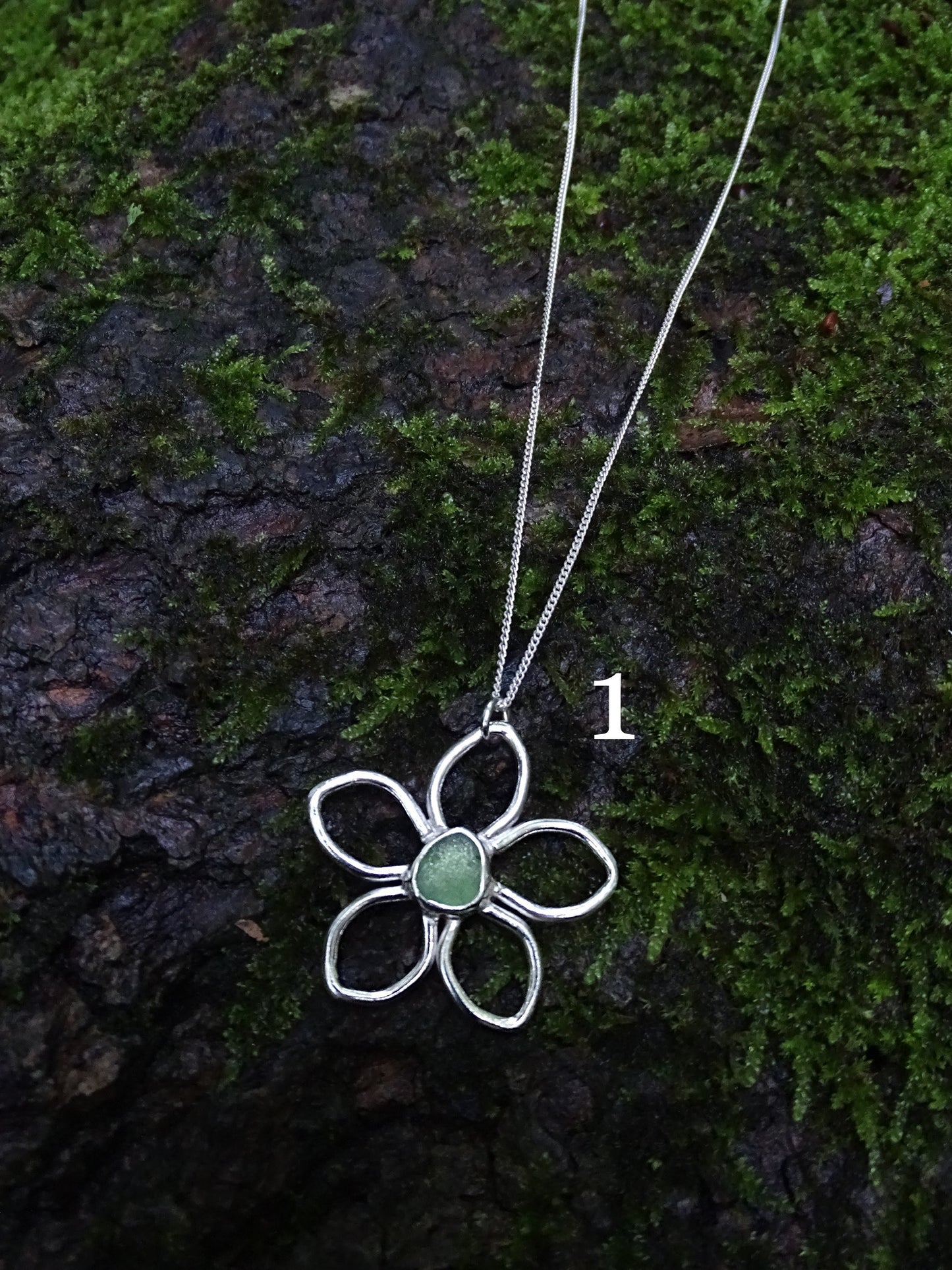 seaglass fleur pendants