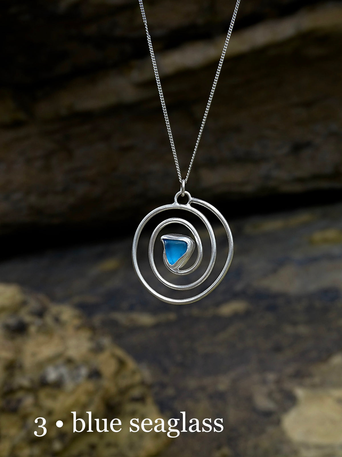 nebula pendant • seaglass