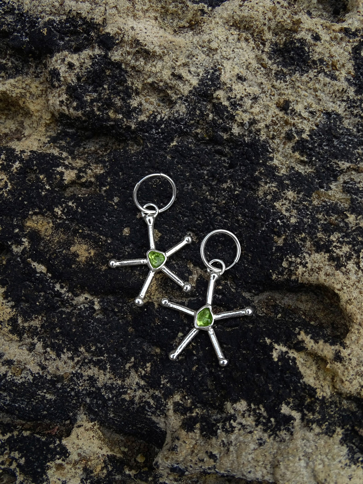 peridot sun hoops