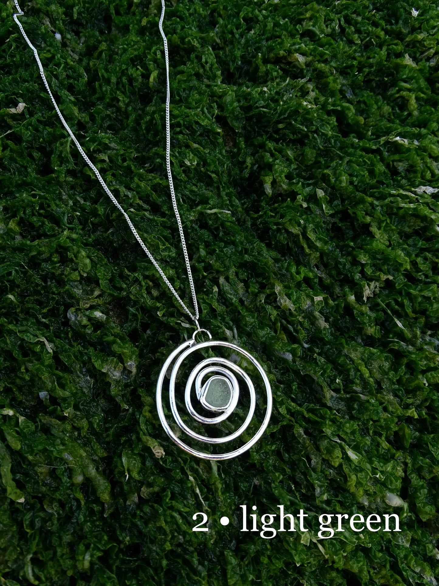 nebula pendant • seaglass