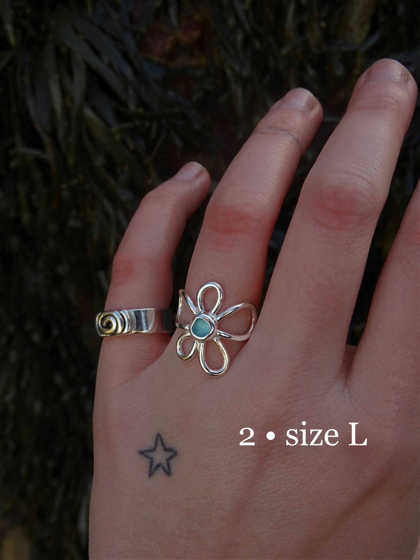 fleur rings • seaglass