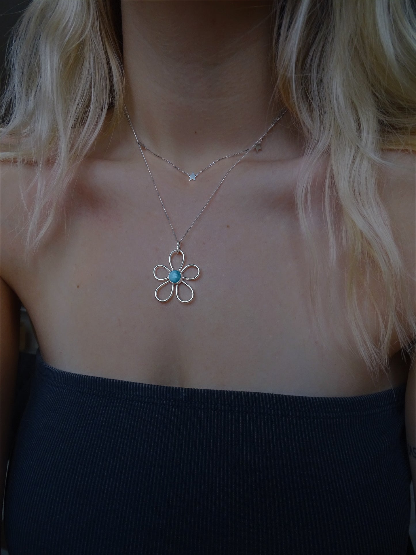 gemstone fleur pendants • one-offs