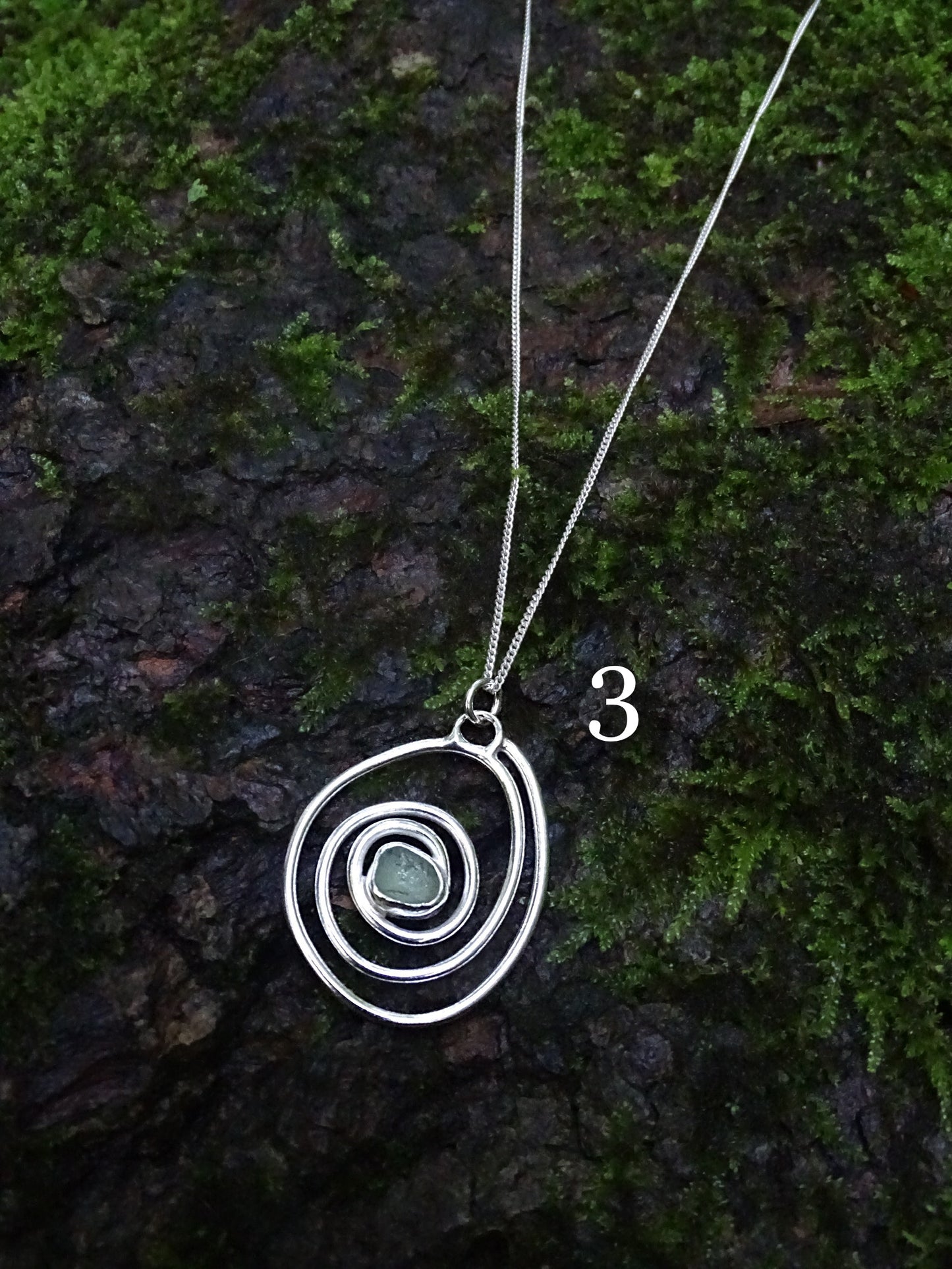 nebula pendant • seaglass