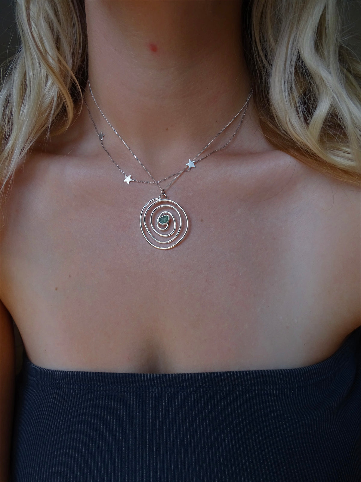 nebula pendant • seaglass