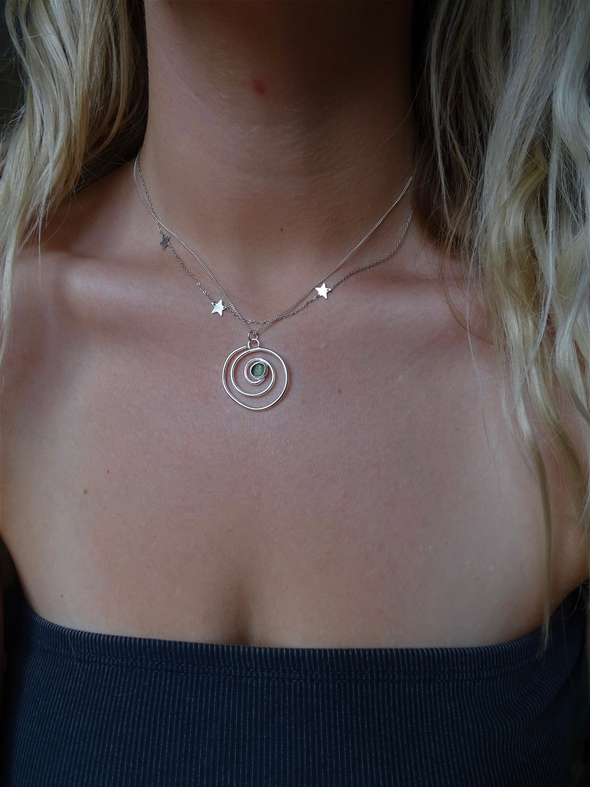 nebula pendant • seaglass