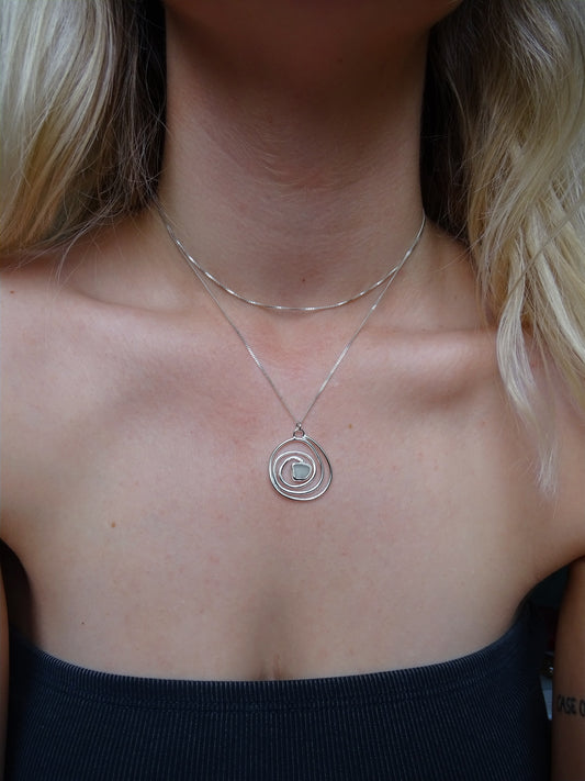 nebula pendant • seaglass