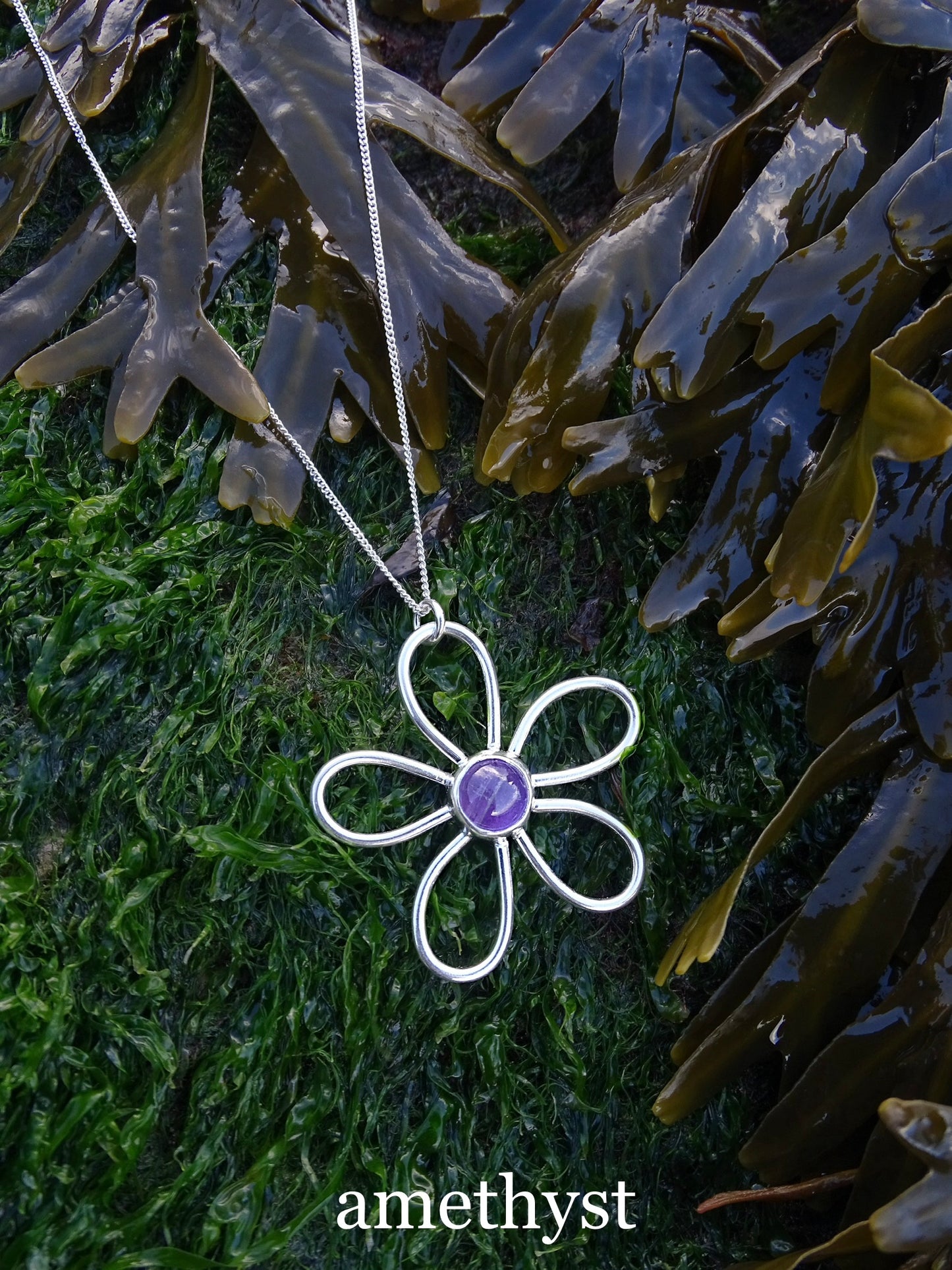 gemstone fleur pendants • mto