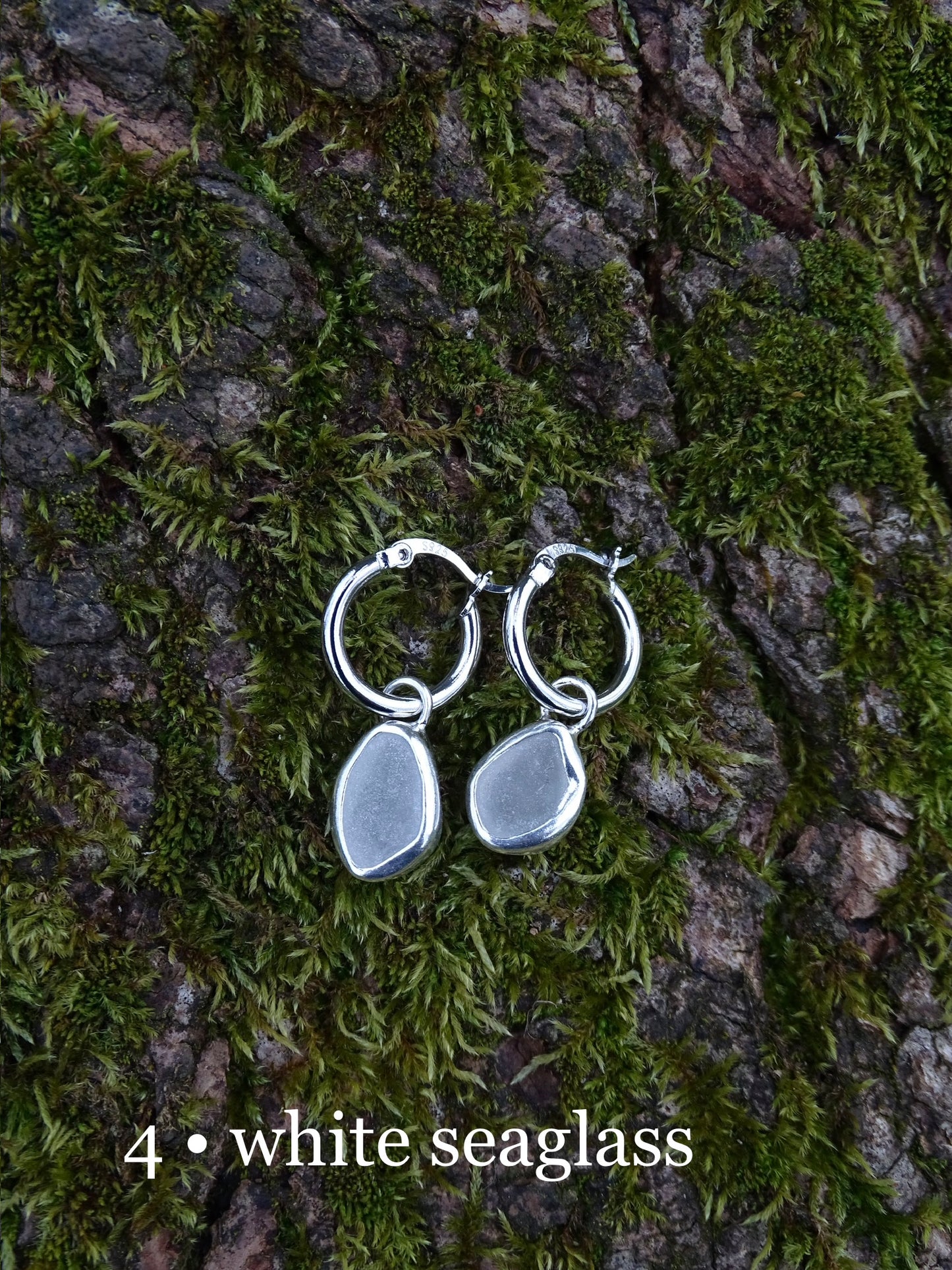 seaglass hoop earrings