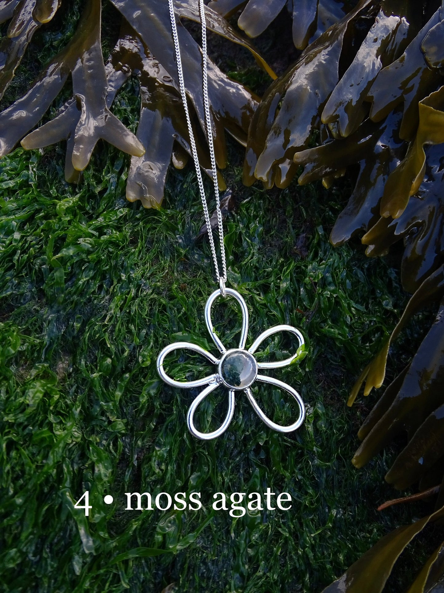 gemstone fleur pendants • one-offs