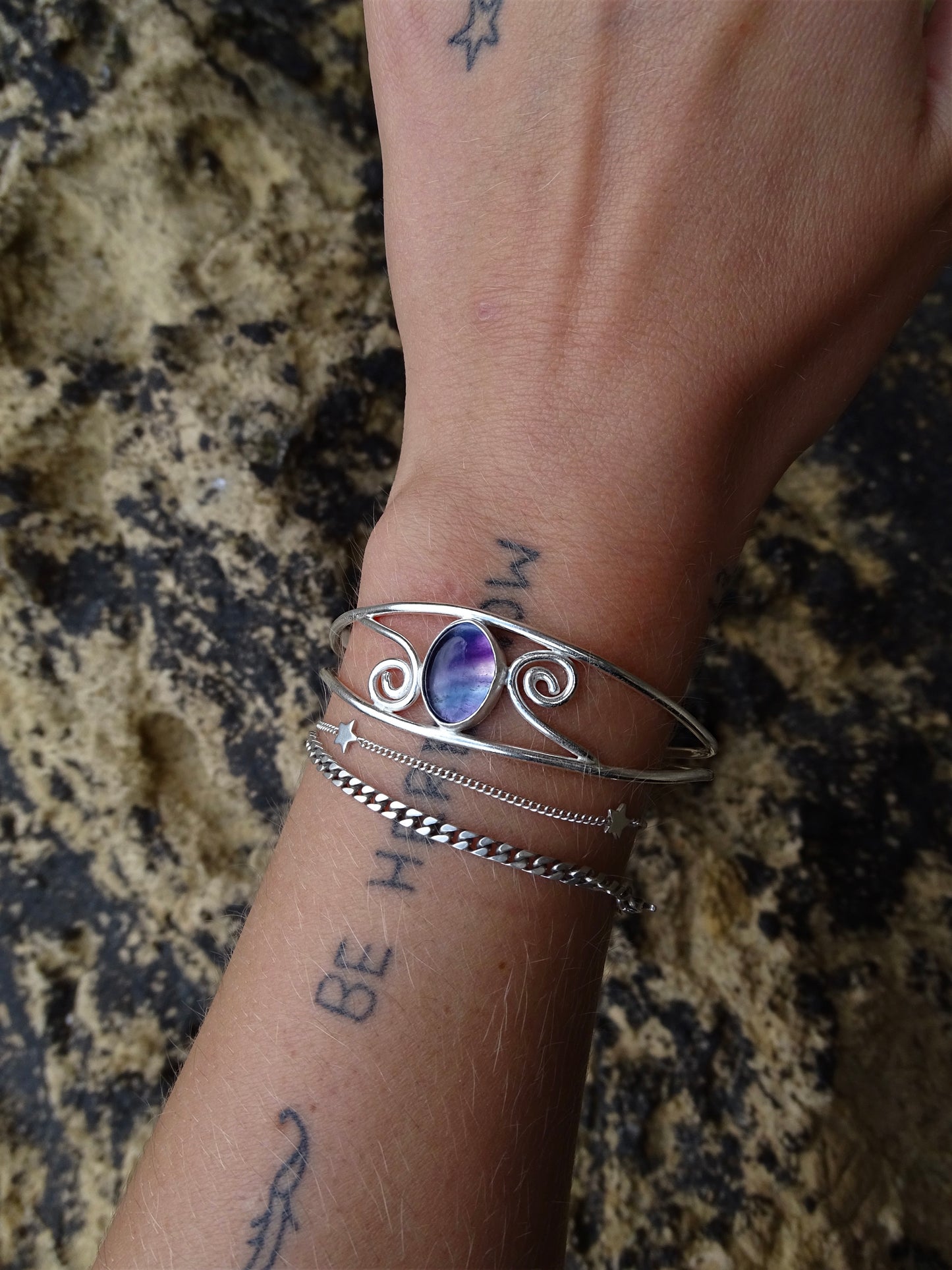 fluorite swirl cuff