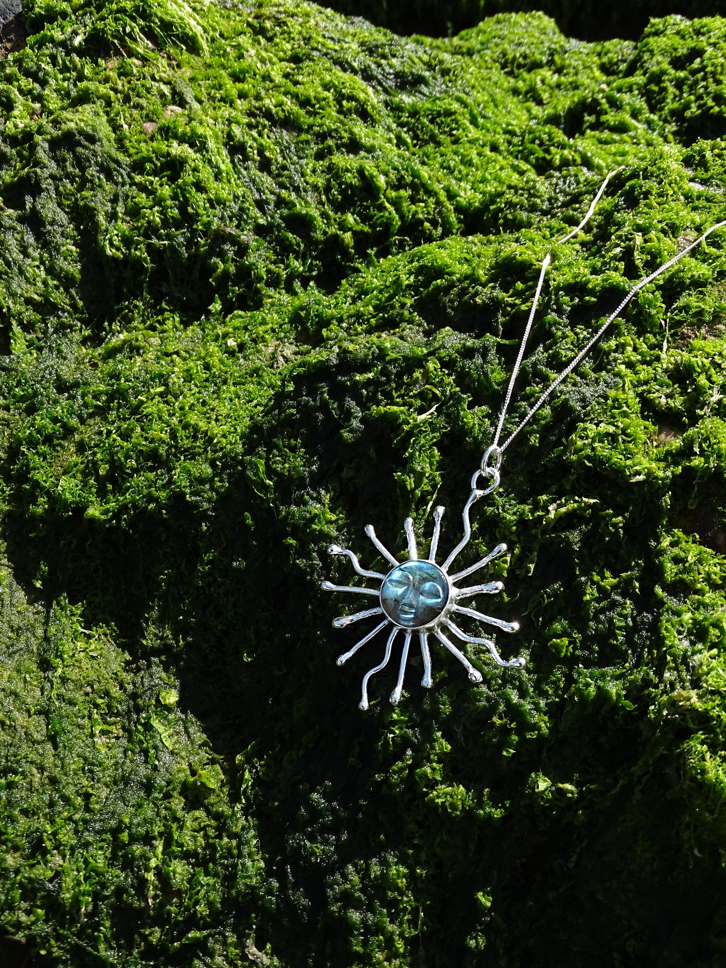 labradorite sun pendant
