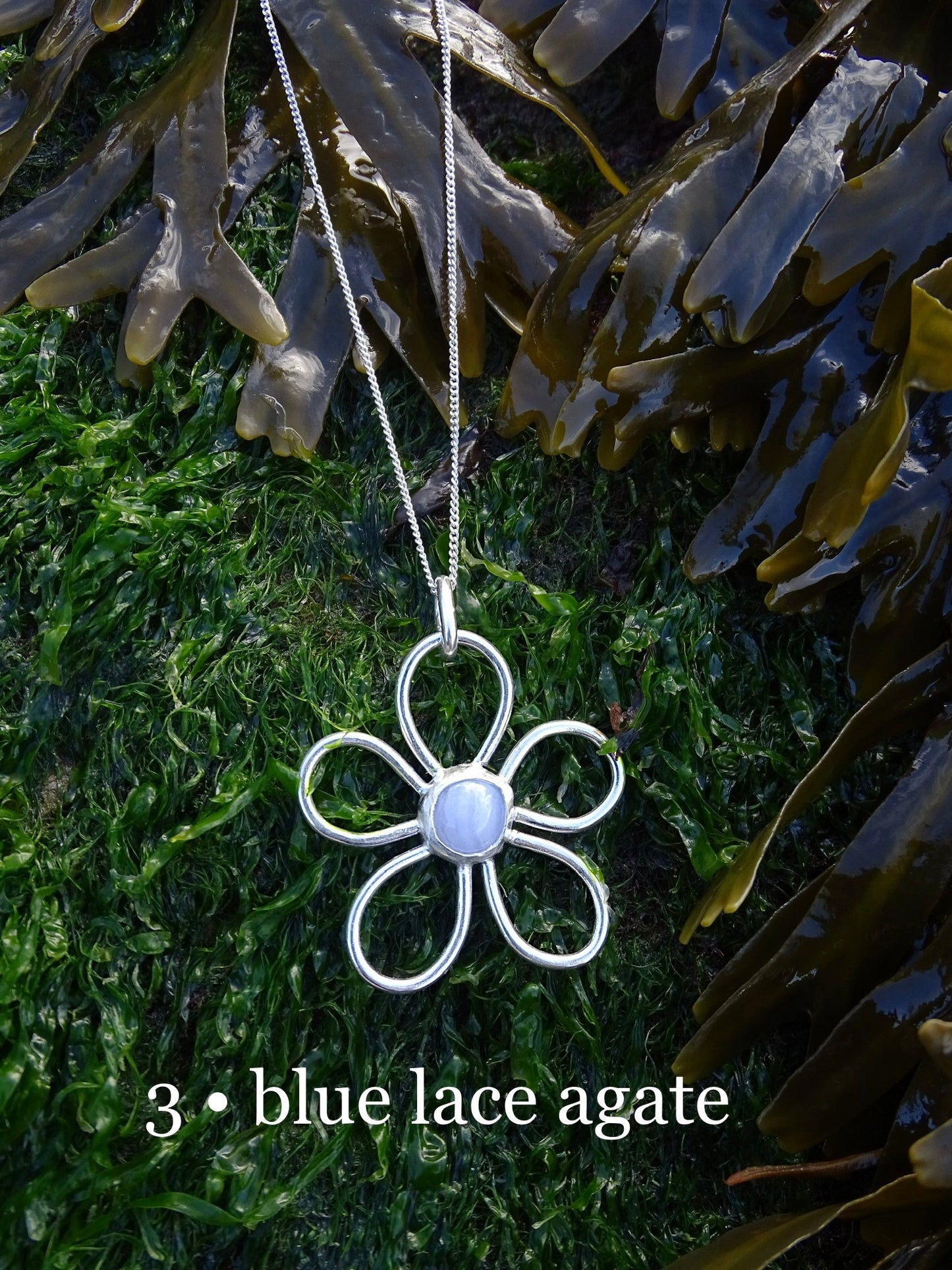 gemstone fleur pendants • one-offs